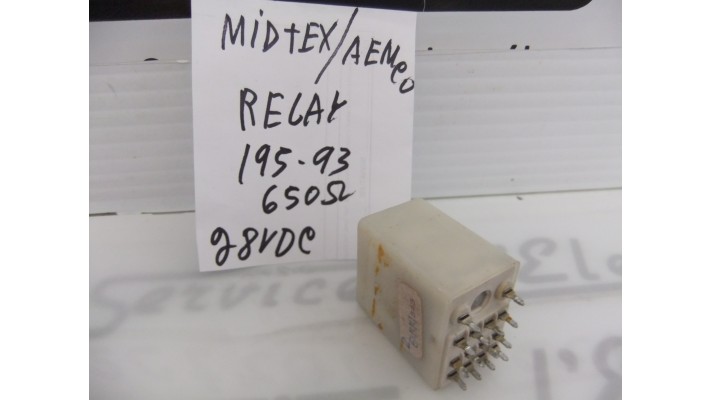 Midtex/Aemco 195-93 28VDC relay